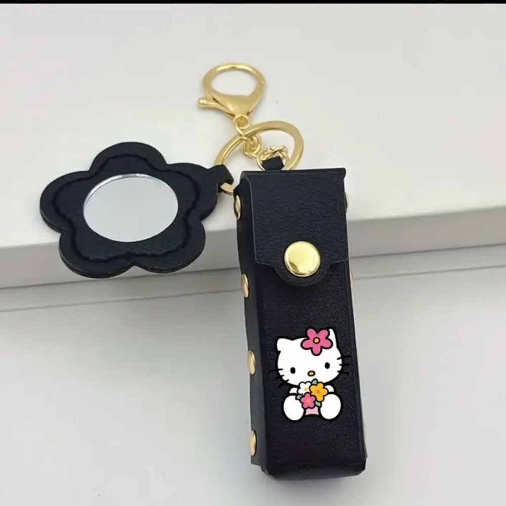 Hello Kitty Black and Gold Keychain Bag